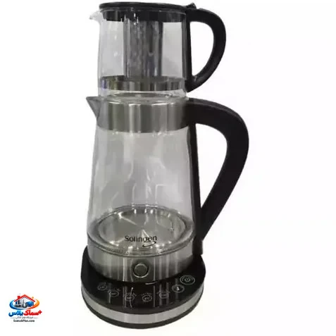 چای‌ساز روهمی زولینگن (Solingen) آلمان مدل 7096 – کتری استیل با قوری پیرکس و طراحی حرفه‌ای