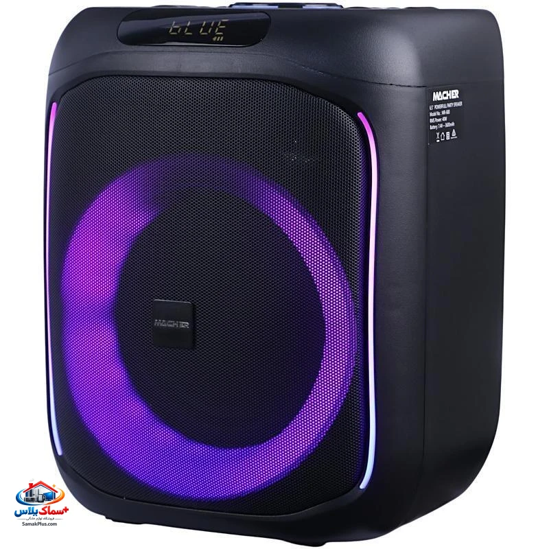 اسپیکر بلوتوثی مچر مدل MR680 | اسپیکر قابل حمل با صدای قدرتمند، بلوتوث، USB، AUX و باتری شارژی