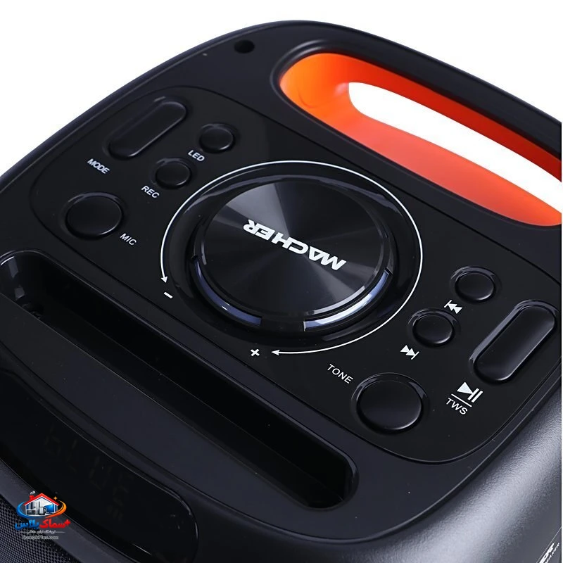 اسپیکر بلوتوثی مچر مدل MR680 | اسپیکر قابل حمل با صدای قدرتمند، بلوتوث، USB، AUX و باتری شارژی