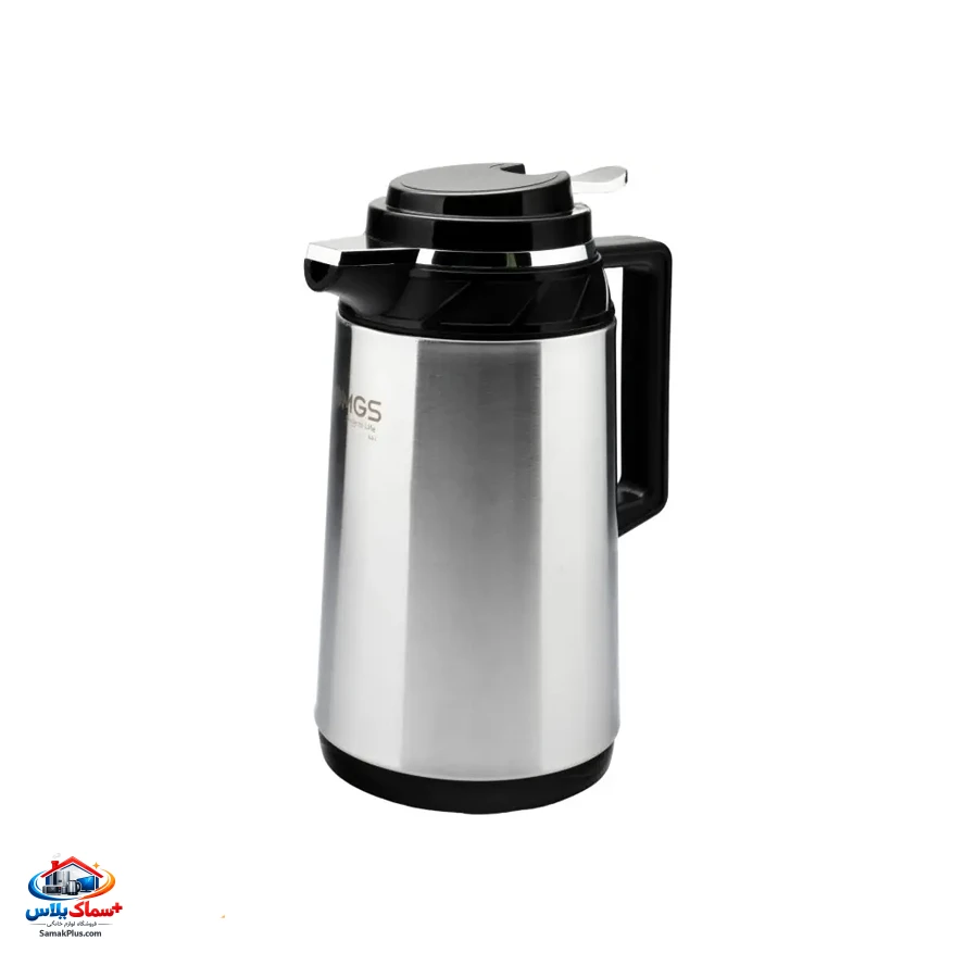 فلاسک ام جی اس مدل FS10110 ظرفیت 1 لیتر | فلاسک شیشه‌ای با عایق حرارتی قوی مناسب سفر، منزل و محل کار