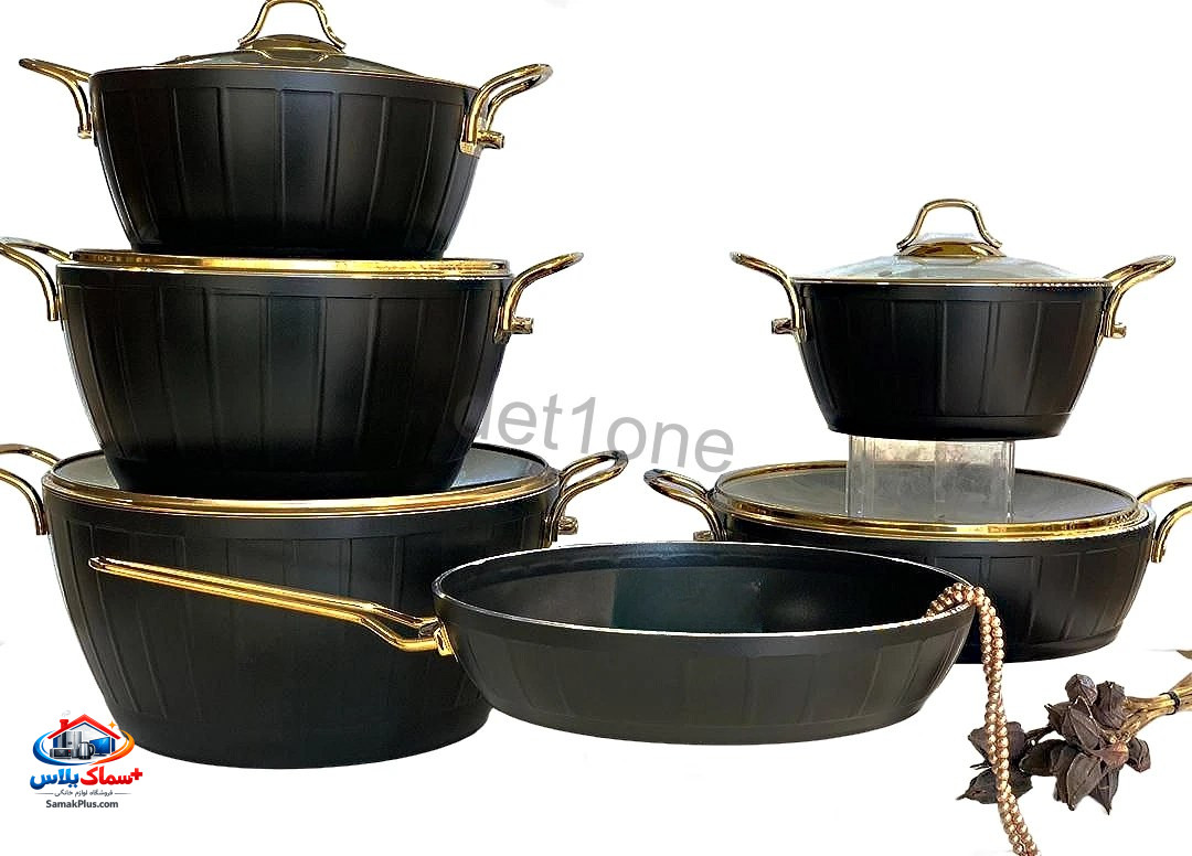 سرویس قابلمه برند اویز ترکیه مدل ویولا 11 پارچه گرانیتی